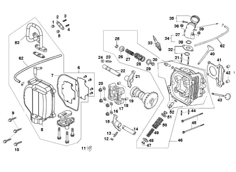 Cilinderkop Rover FS3 4-takt