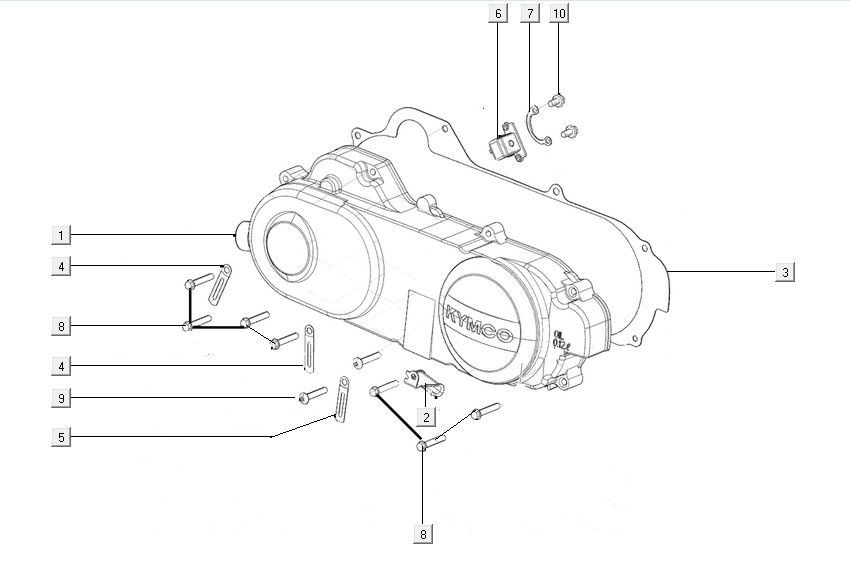 Clutch cover assy Kymco Filly 50 E5+