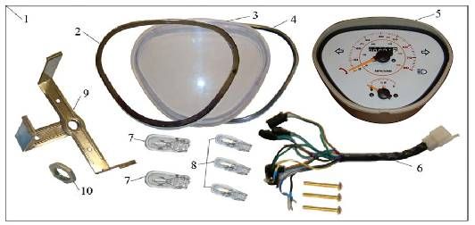 Kilometerteller - Cockpit - Kilometertellerkabel AGM GT wit