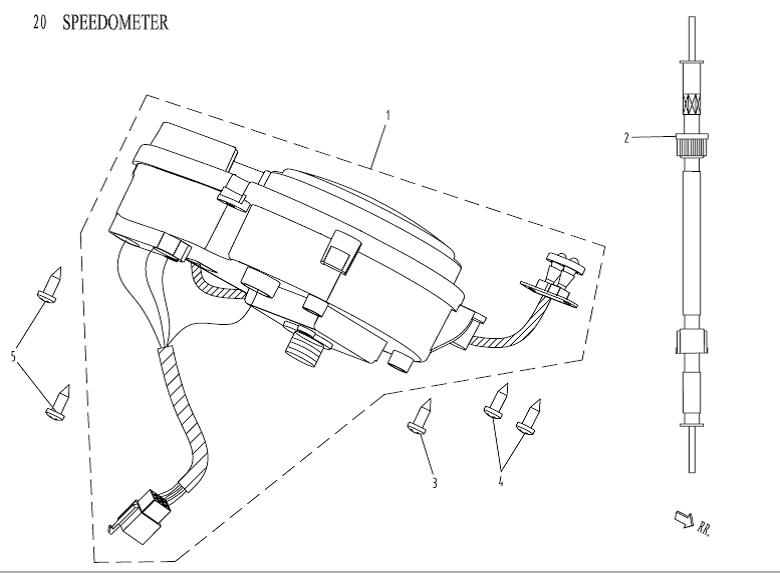 Kilometerteller - Cockpit - Kilometertellerkabel China Venom groen