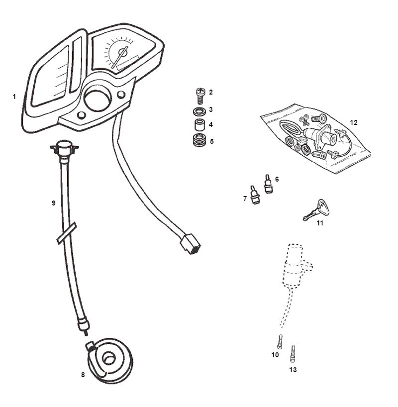 Kilometerteller - Cockpit Derbi Derbi Senda R X-Treme 2007 Euro 2 edition 3