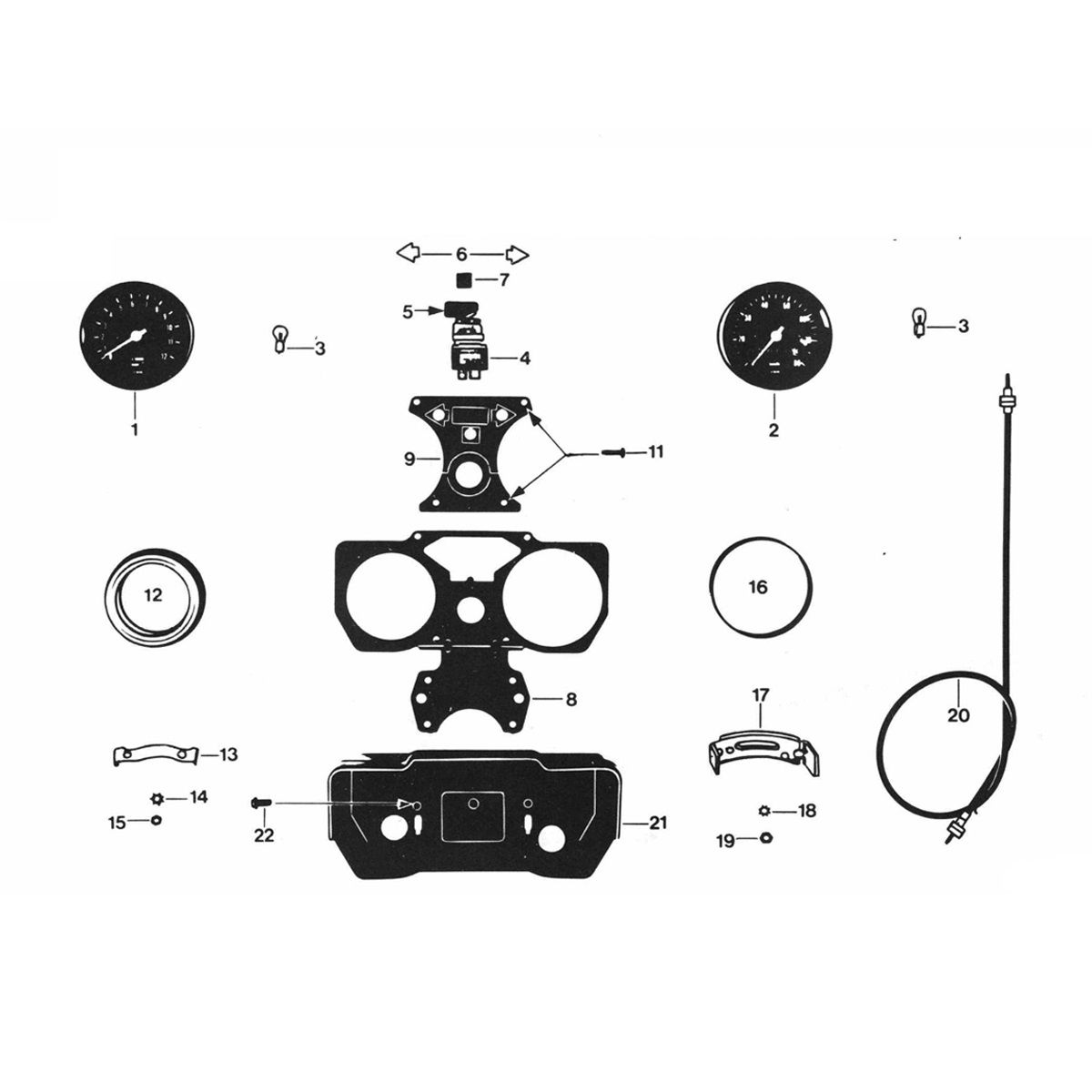 Kilometerteller - Cockpit Zundapp GTS 50 529-024 tm 029