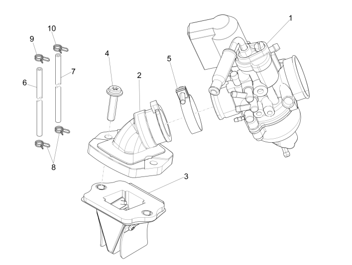 Carburateur Piaggio NRG Power DD 50 2-takt LC 2007-2017