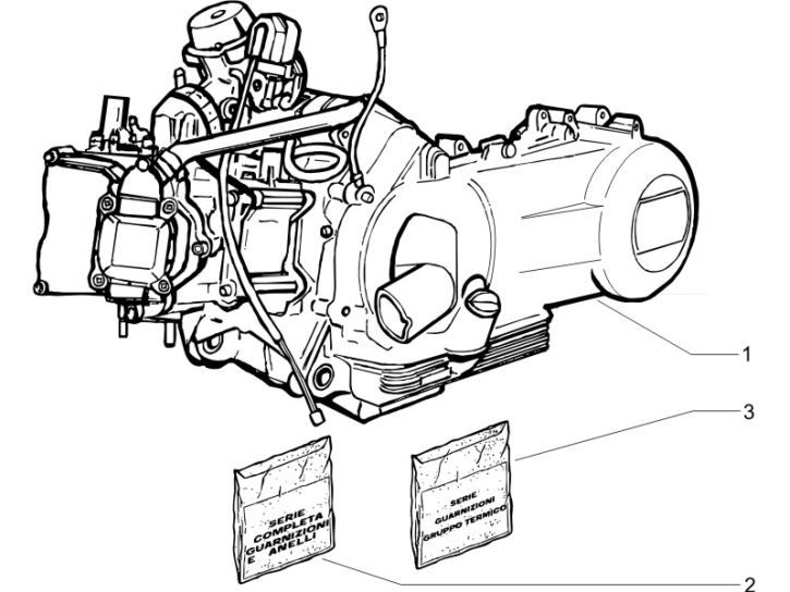 Complete motor Gilera Runner 200cc VXR 4-takt 2006