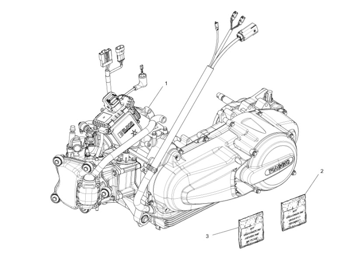 Motorblok compleet Piaggio MP3 300 LT Sport 2009-2014