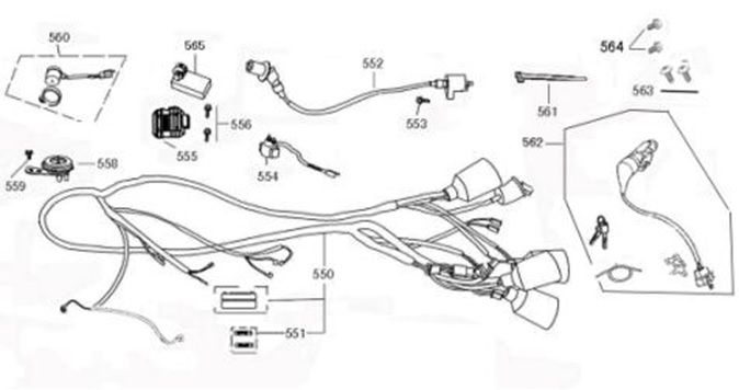 Contactslot - Kabelboom China Zip 50 4-takt AC flat antraciet