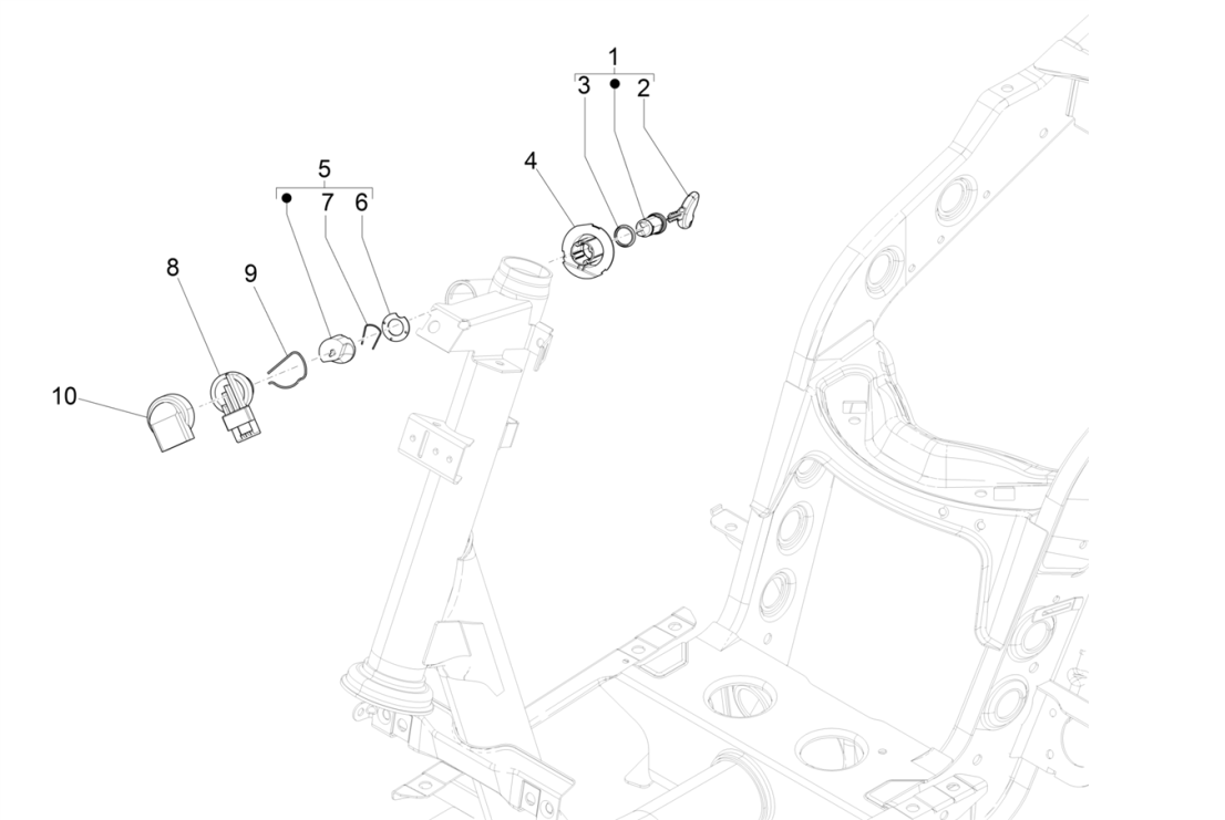 Contactslot Piaggo Zip 50 4-takt IGET 3V Euro 4