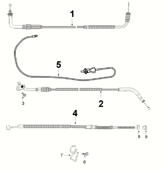 Remkabel - Gaskabel - Buddyslotkabel Peugeot Django 4-takt Euro 5