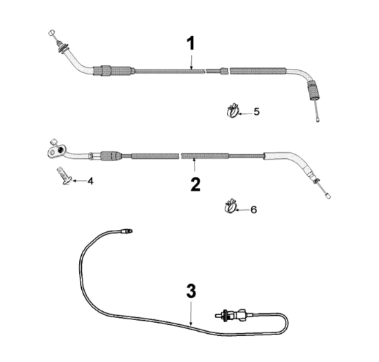 Controls and cables Peugeot Django 125 EFI E4 2018-2020