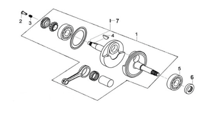 Crank shaft Sym Joymax Z 125 E4