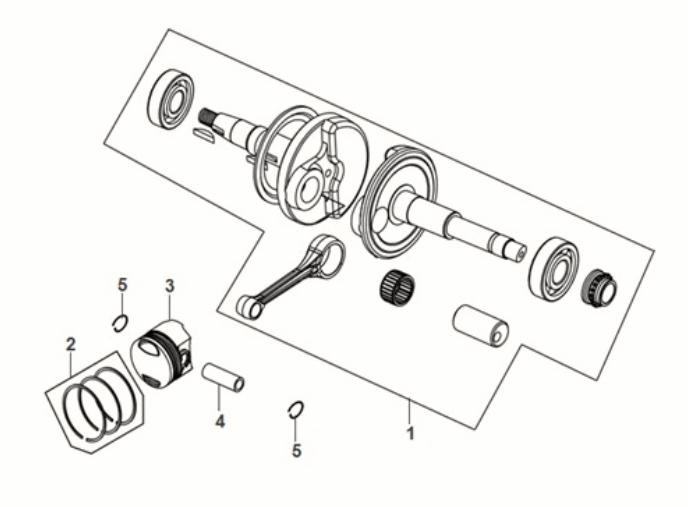 Crank shaft Sym Orbit III 50 E5