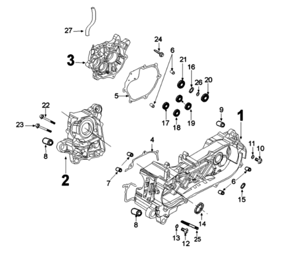 Crankcase Peugeot Tweet 125 EFI YO N SBC E4 2018-2020