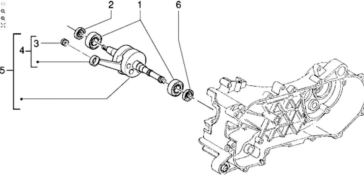 Krukas Piaggio Zip RST 50 2-takt AC