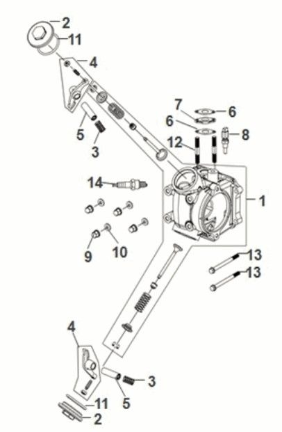 Cilinderkop Sym Fiddle IV 50 Euro 5