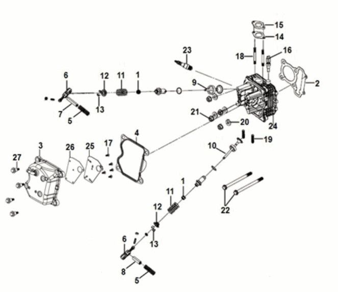 Cylinder Head Sym Orbit III 125i E5
