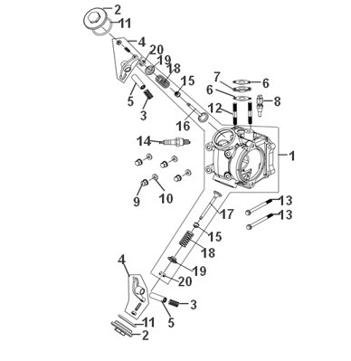 Cylinder head Sym Orbit III 50 E5