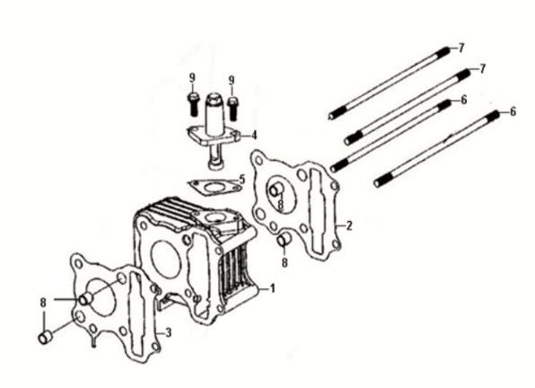 Cylinder Sym Crox 50 E5