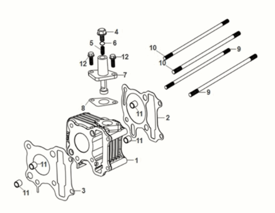 Cylinder Sym Mio 50I E5
