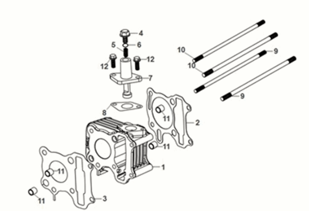 Cylinder Sym X-Pro 50 E5