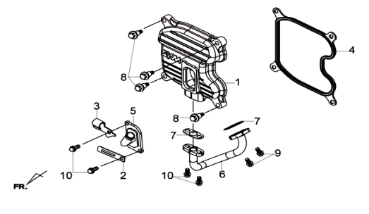 Cylinderkop deksel Sym Joymax 300I ABS E3 2014-2016