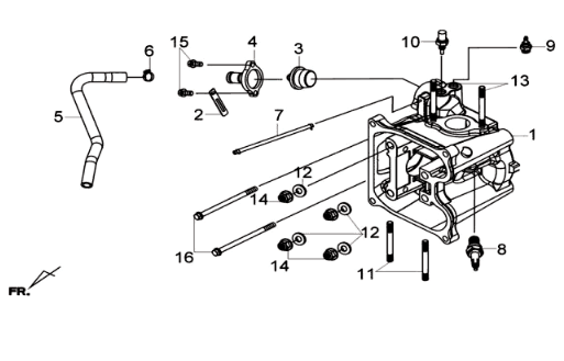 Cylinderkop KPL. Sym Joymax 300I ABS E3 2014-2016