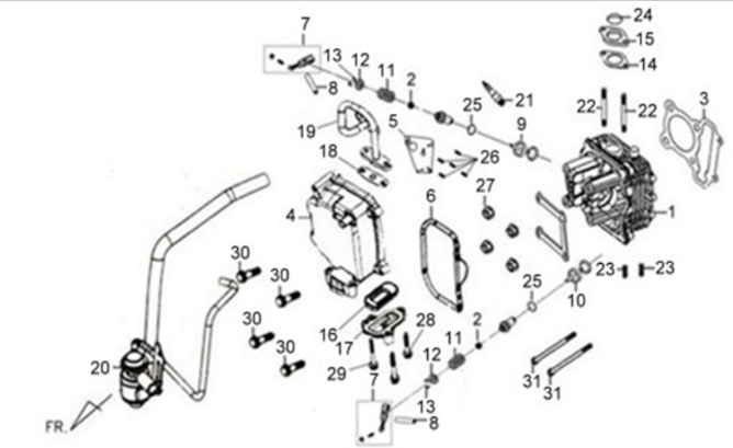 Cylinderkop KPL. Sym X'PRO 125