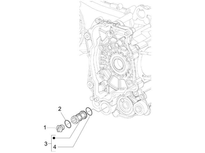 Oliefilter Vespa Primavera 50 4-takt 2V 25km/u