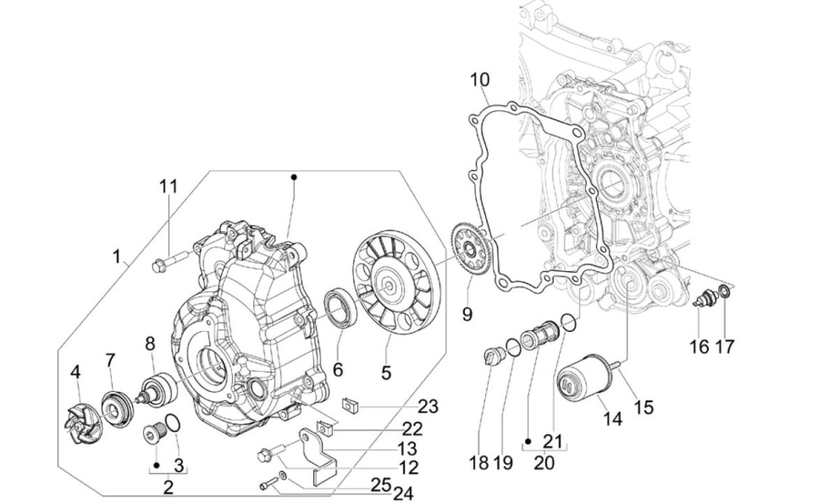 Oliefilter Vespa GTV 250 ie 4V