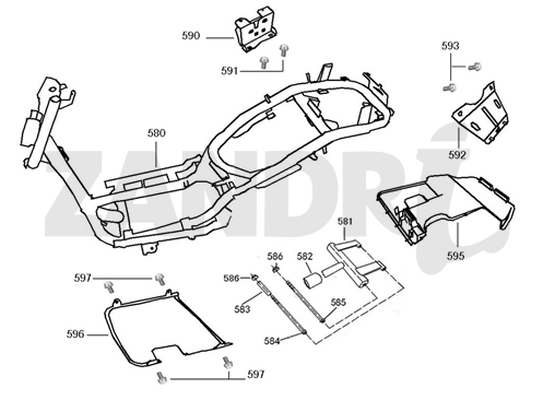 Diversen onderdelen BTC Riva Sport oranje