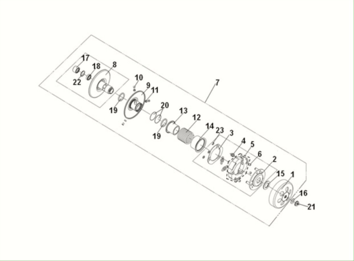 Driven pulley assy Sym Symphony ST 125i LC E5
