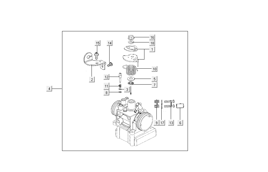 ECU - Gasklephuis Kymco Carry 50i 4-takt Euro 4 glans zwart