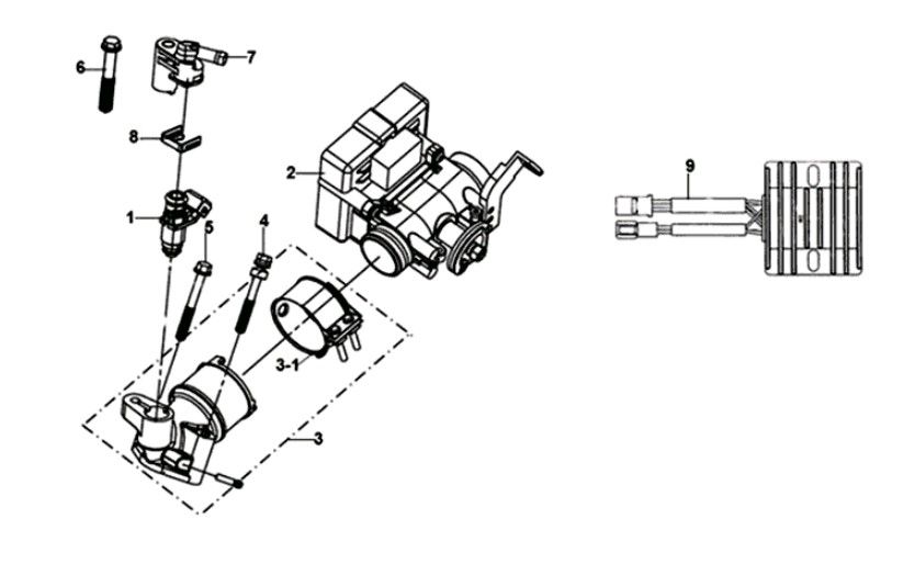 ECU set Sym Orbit II 125i E4