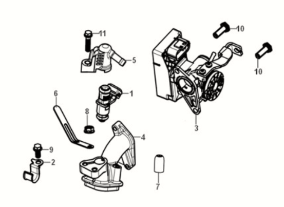 ECU set Sym Mio 50I E5