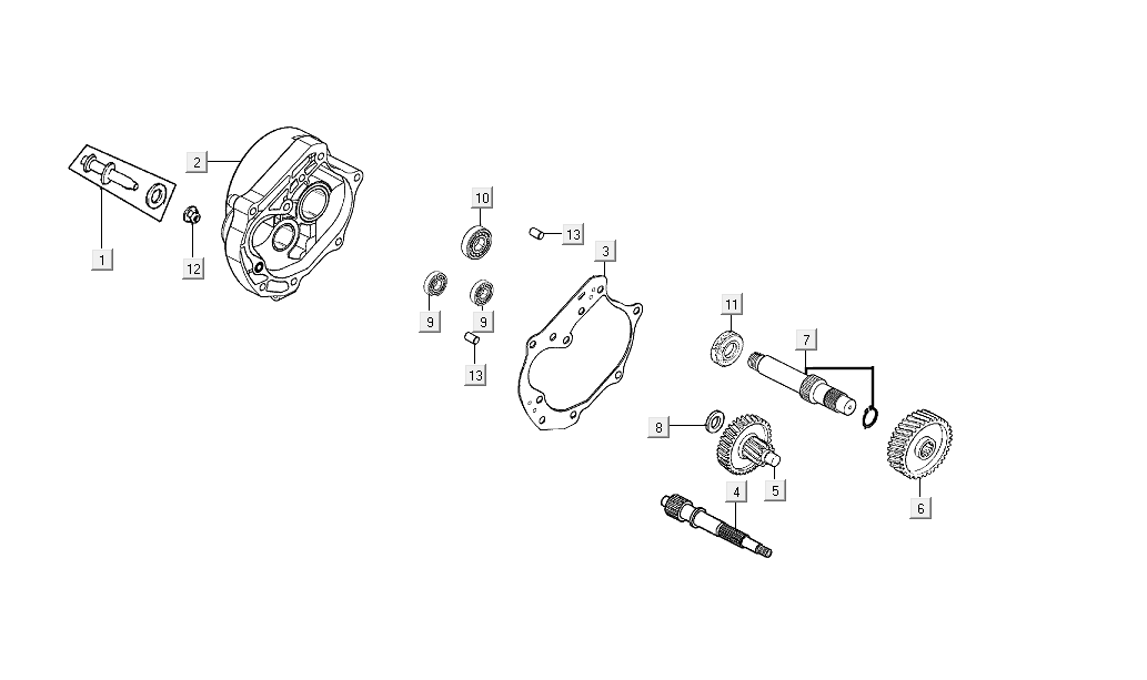 Vertanding - Overbrenging Kymco Like 50 Euro 4 2018→ zwart