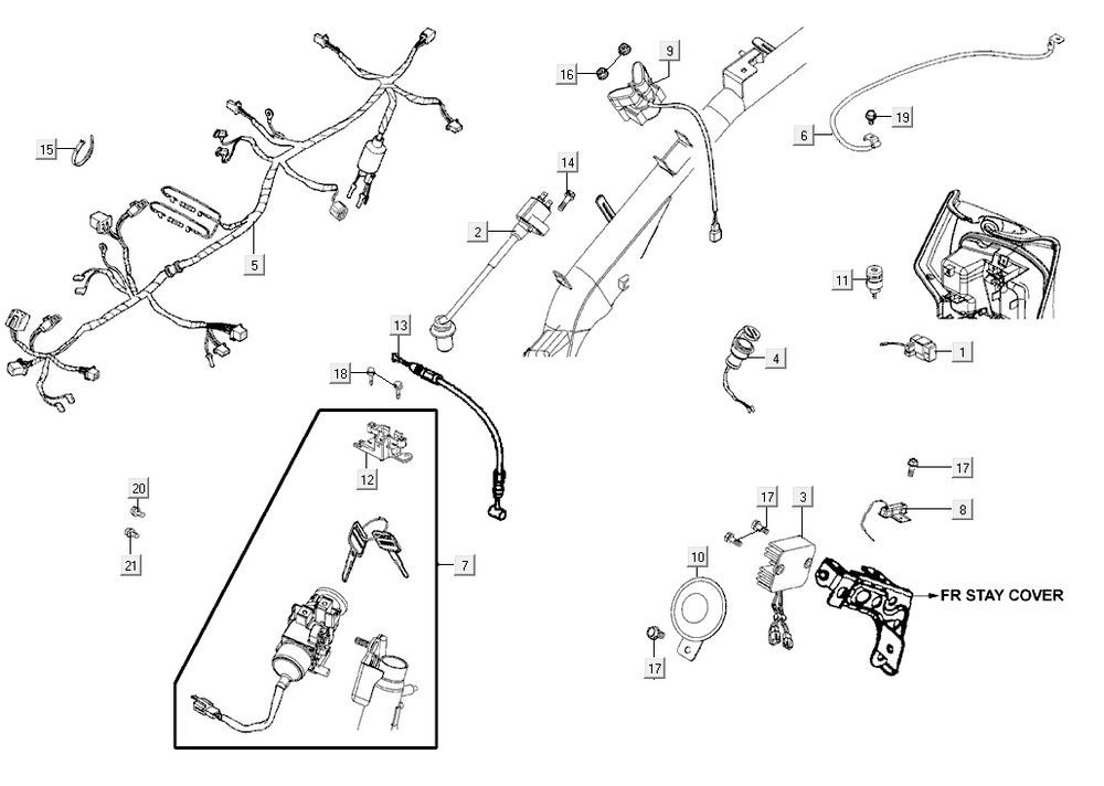 Kabelboom - Contactslot - Spanningsregelaar Agility CITY 16 125