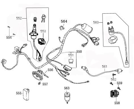 Elektrische delen Benzhou ZN50QT-36 zwart