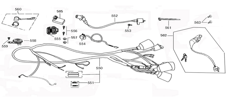 Elektrische delen China Star 50 creme grijs