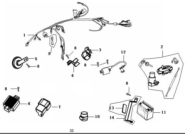 Elektrische delen China Strada