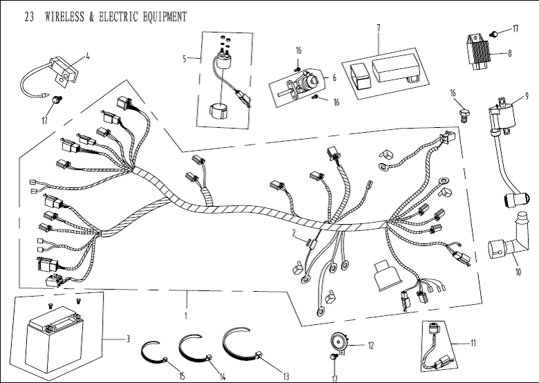 Elektrische delen China Venom groen