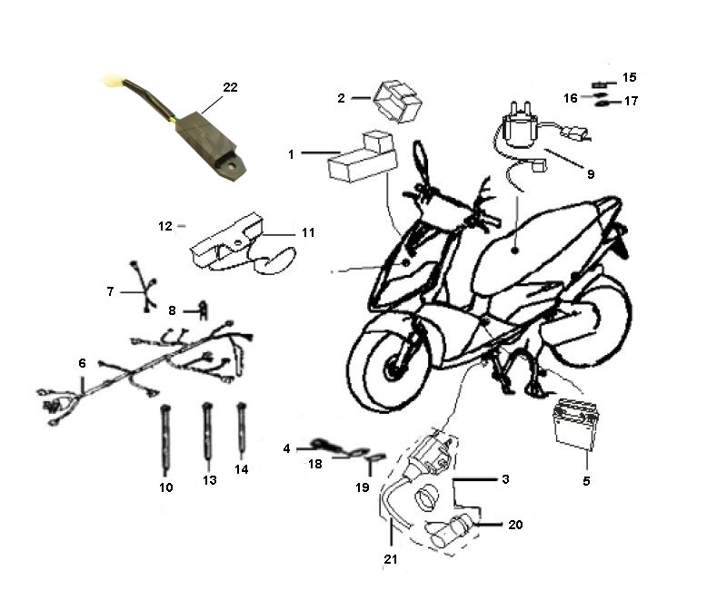 Elektrische delen Generic Ideo 50 2-takt AC 2010 zwart 25km/u