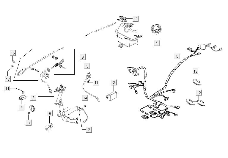 Elektrische delen Kymco Agility 10' 4-takt Sporty rood