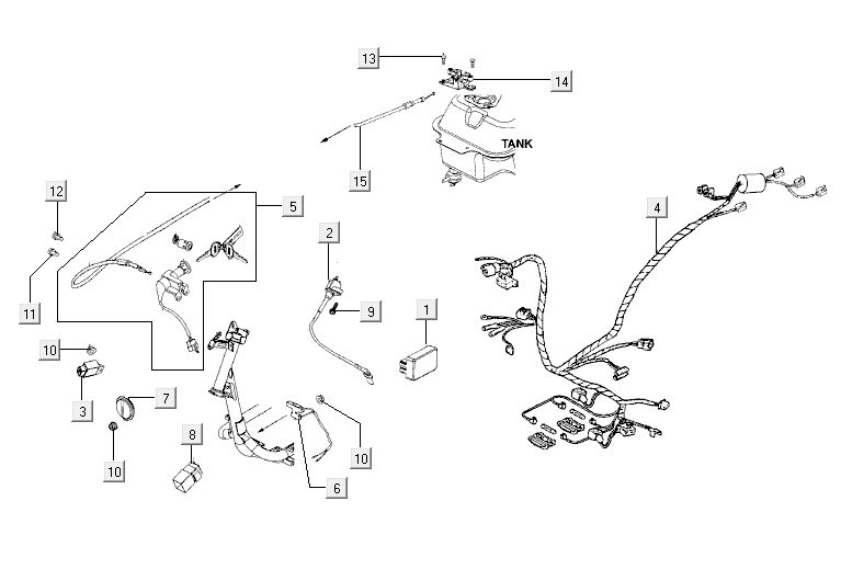 Elektrische delen Kymco Agility 12' 4-takt zwart
