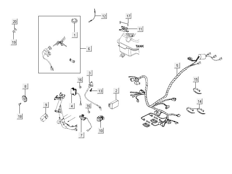 Elektrische delen Kymco Delivery 4-takt wit