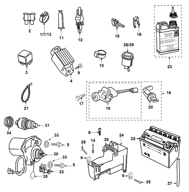 Elektrische delen Peugeot Speedfight 2 50 2-takt AC Euro2