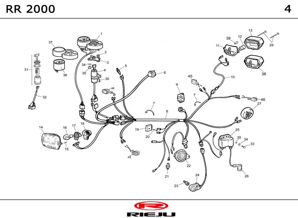 Elektrische delen Rieju RR zwart 2001 2-takt