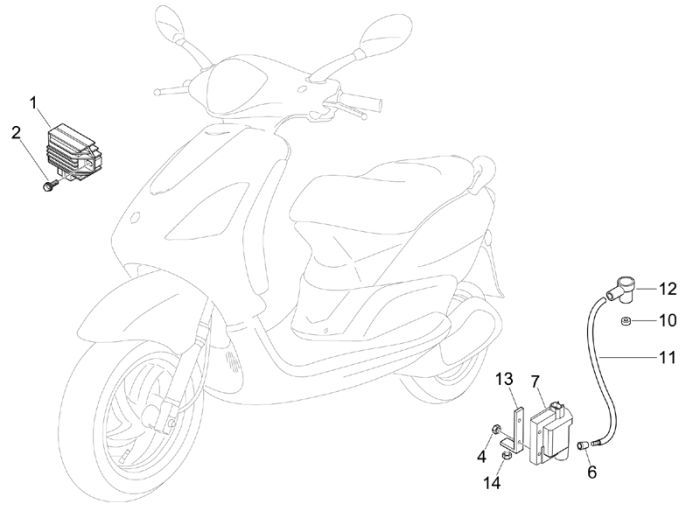 Elektrische delen Piaggio Fly 50 4-takt AC