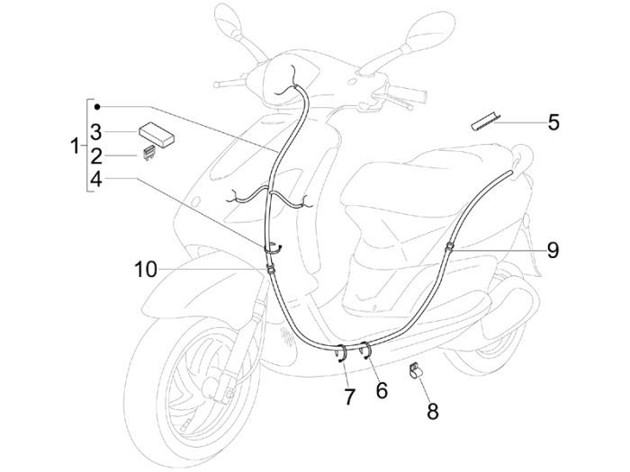 Kabelboom Piaggio Fly 50 4-takt AC