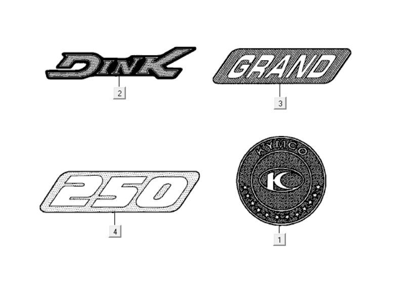 Emblemen - Stickers Kymco Grand Dink 250