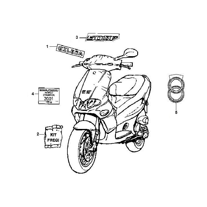 Emblemen - Stickers Gilera Runner 50 2-takt LC 1998-2005