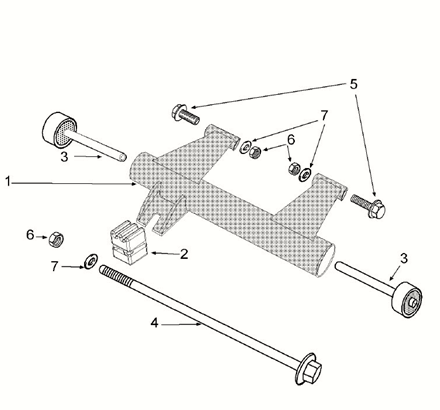 Motorophanging - Subframe - Silent block Peugeot Kisbee 50 4-takt AC Euro 5